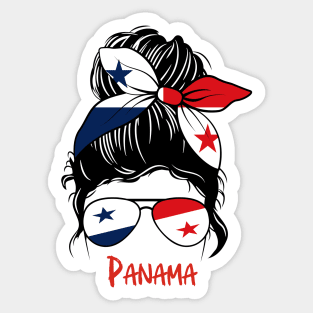 Panamanian Girl, Panamanian girlfriend, Panama Messy bun, Panameña Sticker